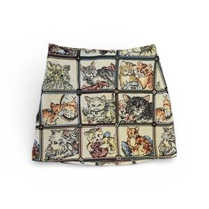 Cider Multicolor Cat Tapestry Skirt